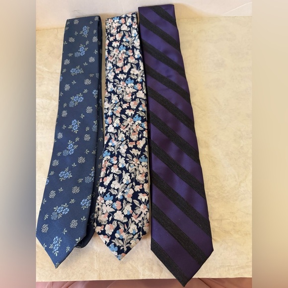 Classy Lot of Three JF Ferrar 58” Stylish Men’s Ties - Picture 1 of 16
